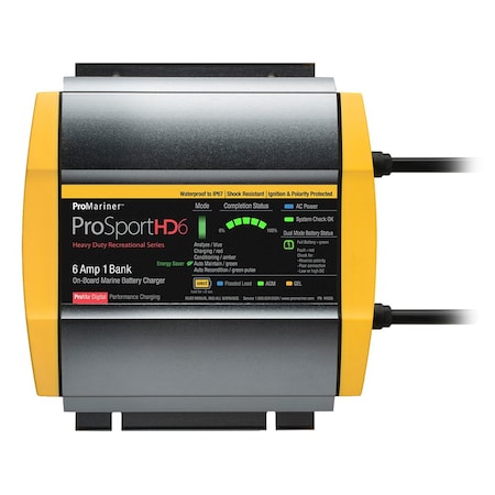 Promariner Prosport Hd 6 Gen 4 6 Amp 1 Bank Battery Charger 44006